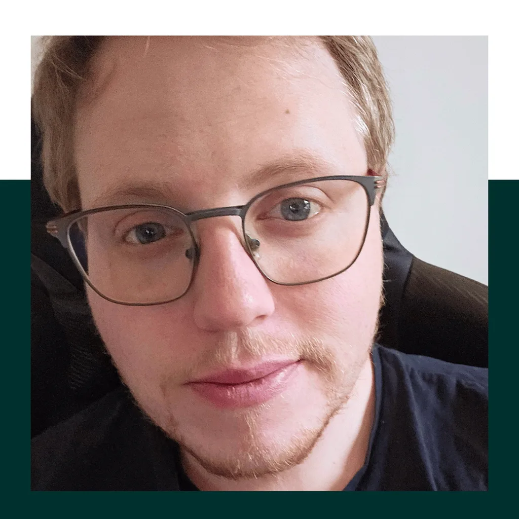 Oskar Olsson, studerande byggprojektledare inom hållbar byggnation.