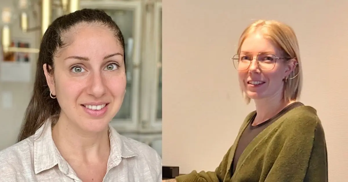 Porträttbilder på Theodora och Jessica, anläggningsingenjör.
