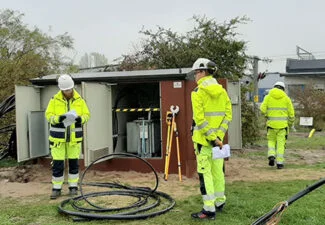 Höga höjder är inga problem för blivande distributionselektriker